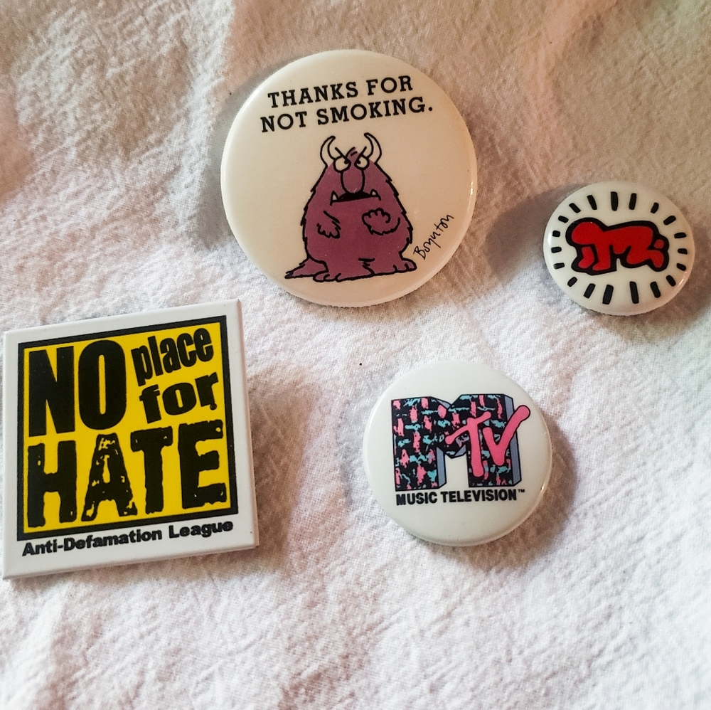 Vintage button pins